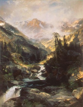 Montagne de la Sainte Croix paysage Thomas Moran Peinture à l'huile
